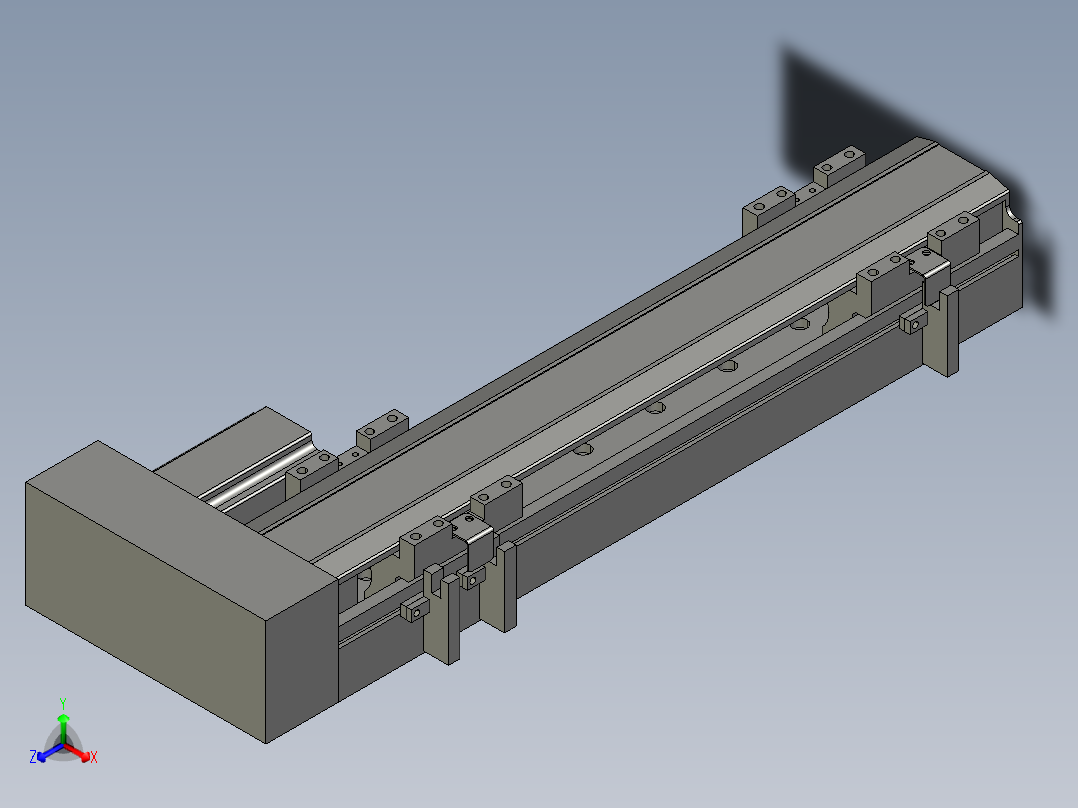直线模组LHA6-S250-R-100W(16丝杆)设计图纸主视图