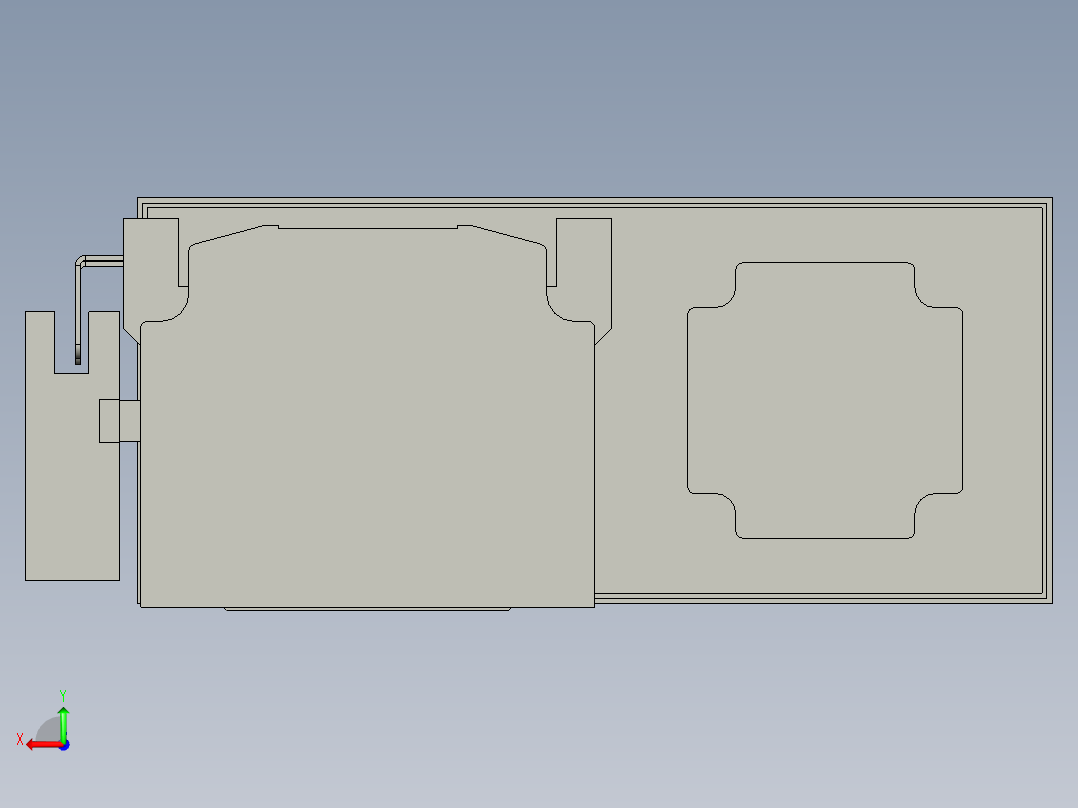 直线模组LHA6-S250-R-100W(16丝杆)设计图纸后视图