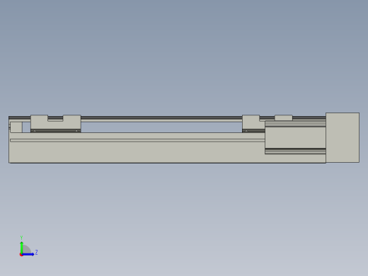 直线模组LHA6-S250-R-100W(16丝杆)设计图纸左视缩略图