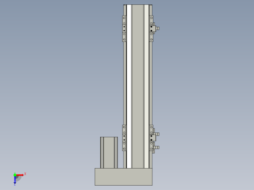直线模组LHA6-S250-R-100W(16丝杆)设计图纸俯视缩略图