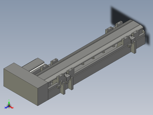 直线模组LHA6-S250-R-100W(16丝杆)设计图纸正等轴测缩略图