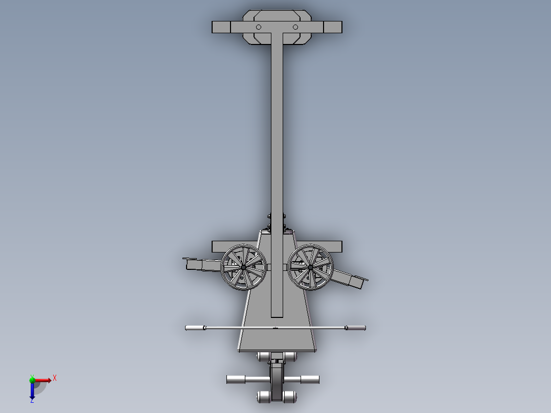 多功能运动设备俯视图