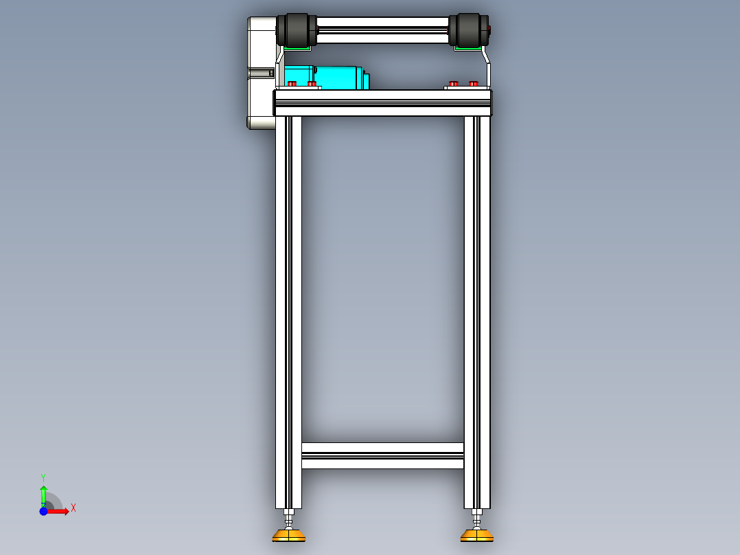 LE-XC4040-齿形同步线左边驱动前视图