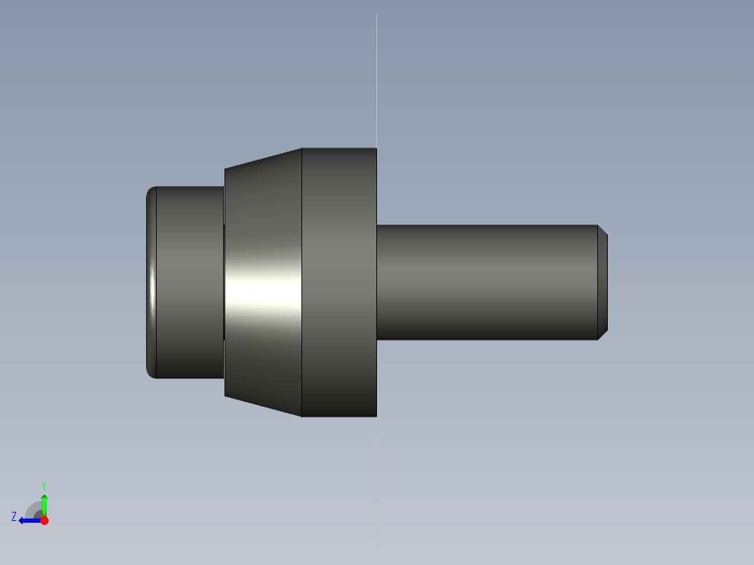 彈簧導梢SGC-3D多系列多零件图纸模型右视图