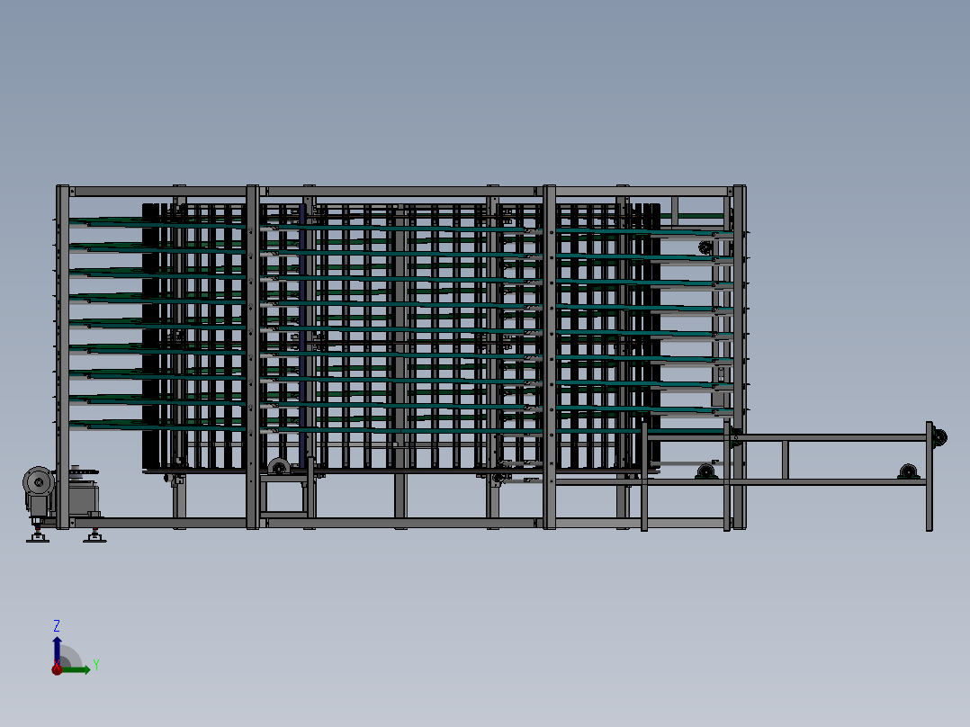 食品冷却烘培输送冷却螺旋塔1444054==115右视图
