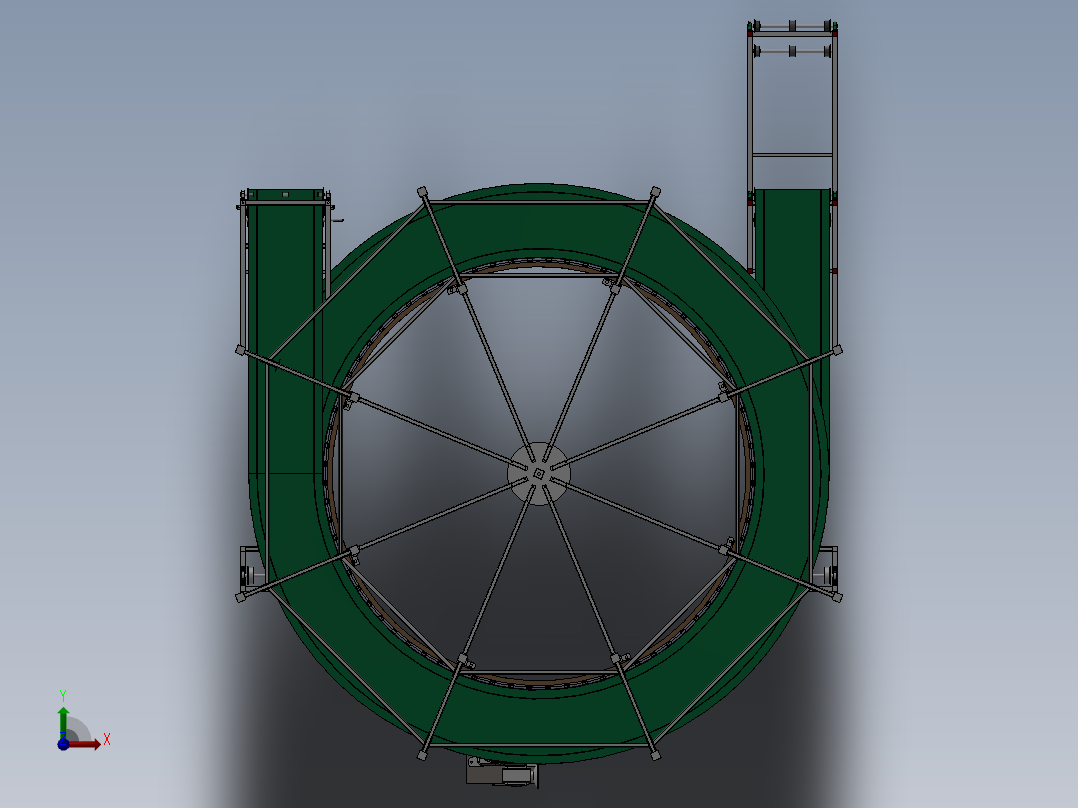 食品冷却烘培输送冷却螺旋塔1444054==115俯视图