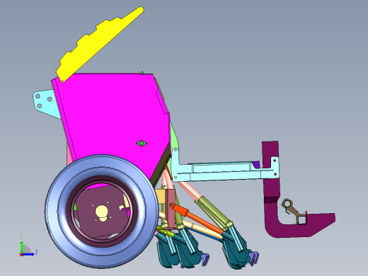 阿玛松悬挂式机械播种机左视缩略图