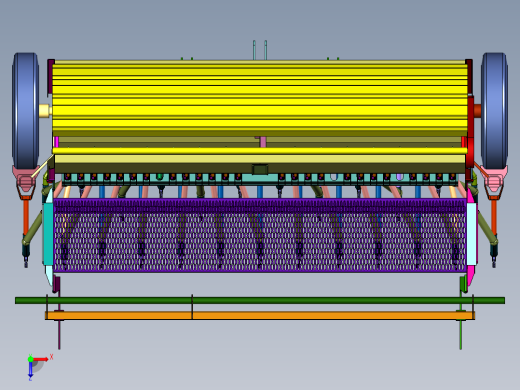 阿玛松悬挂式机械播种机俯视缩略图