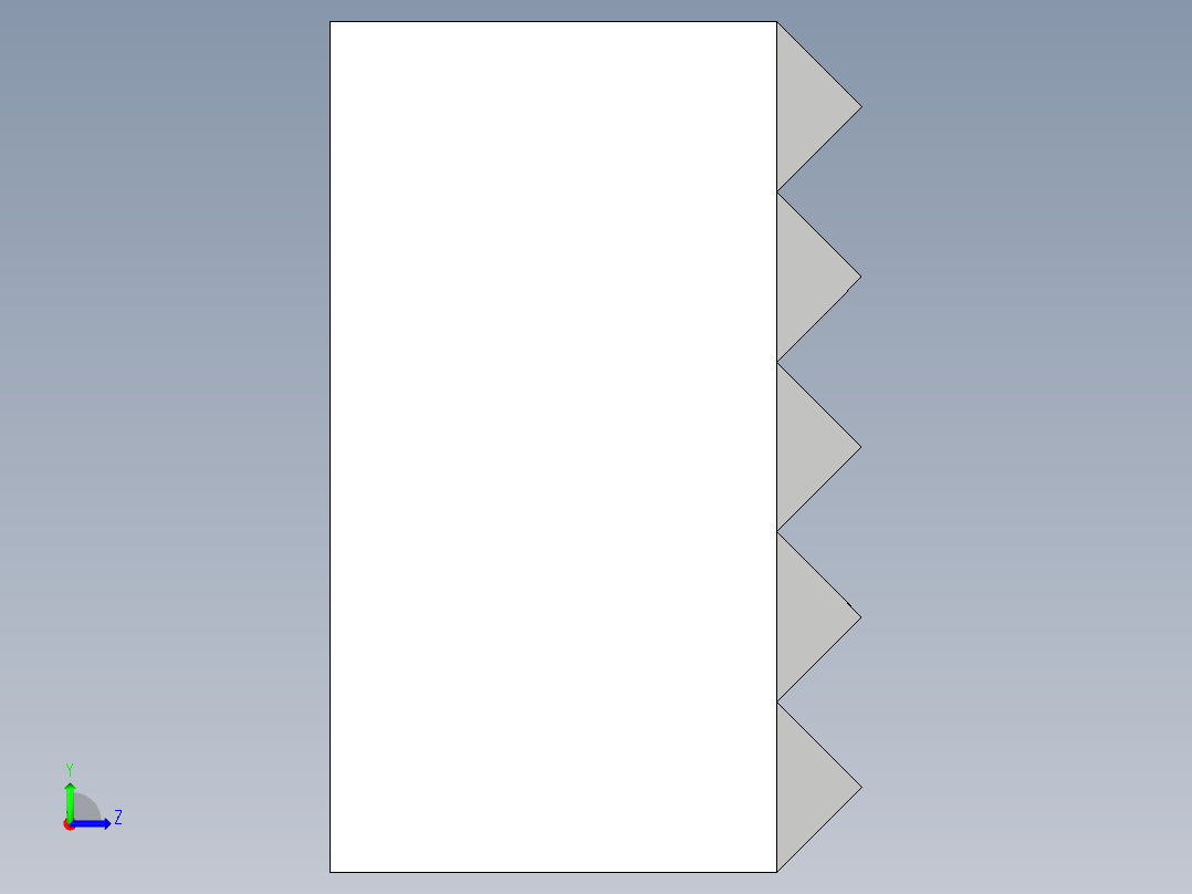 夾爪(方型)HS-3D多系列多零件图纸模型左视图