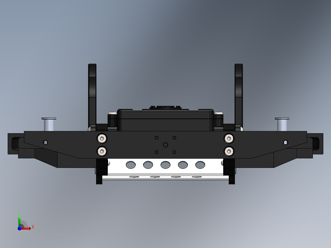 Gelande II D90铝制履带式底盘前视图