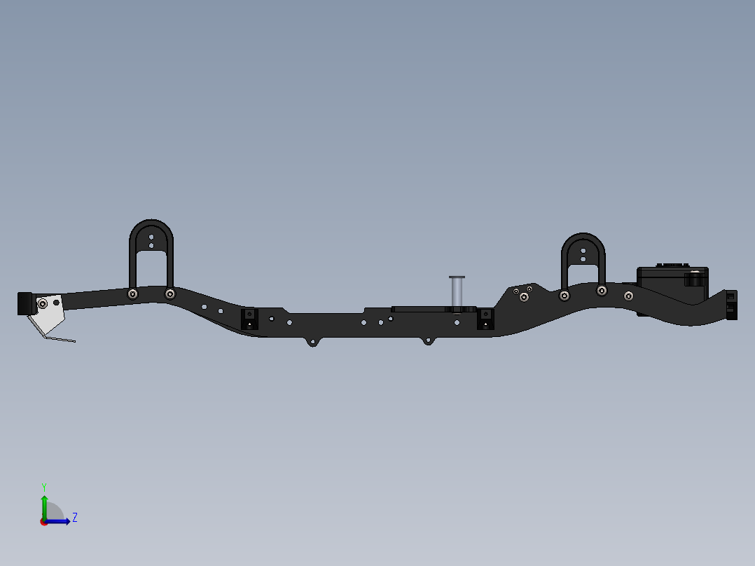 Gelande II D90铝制履带式底盘左视图