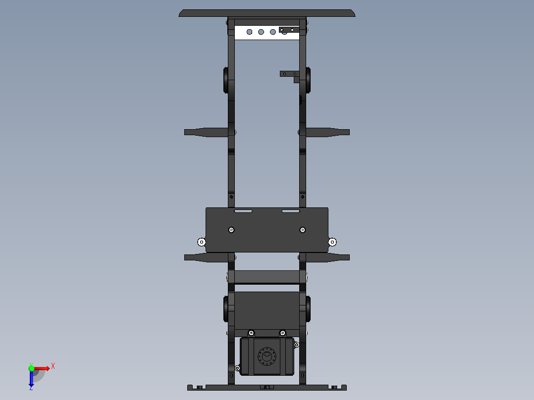 Gelande II D90铝制履带式底盘俯视图