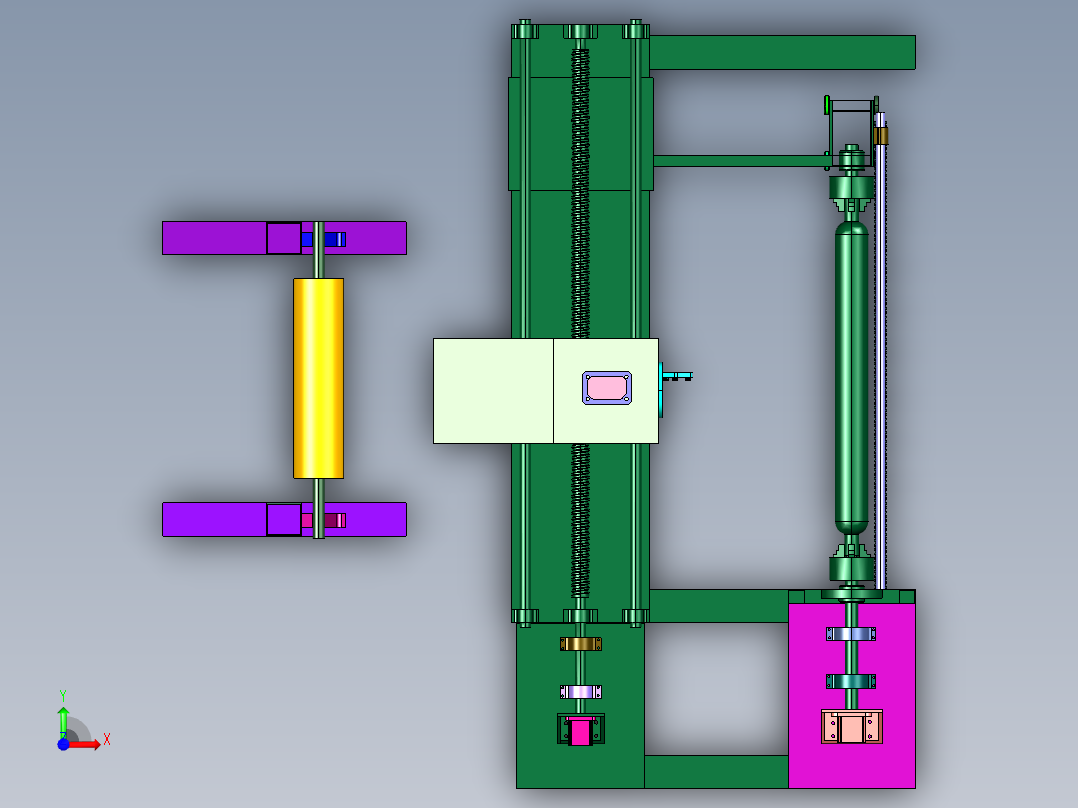 碳纤维电机转子大张力缠绕机前视图