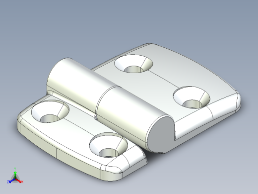 型材-KJN 25-45 DETACHABLE COMBI HINGE RIGHT 095K2545R00正等轴测缩略图