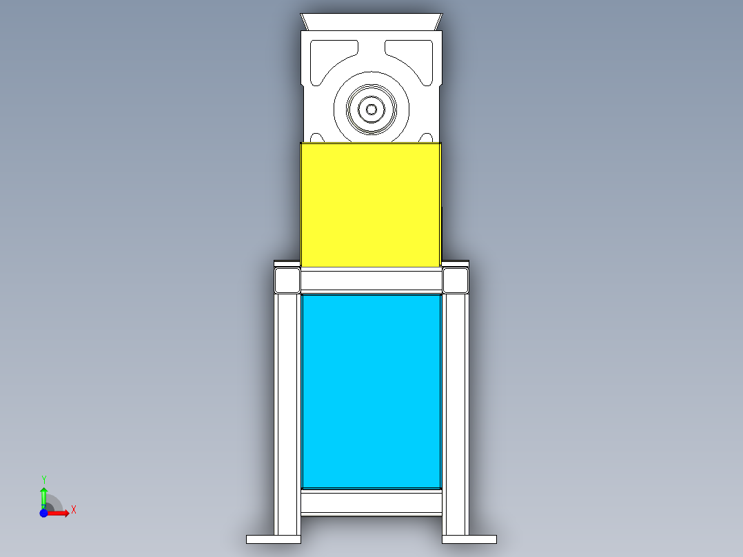 挤压式脱水机前视图