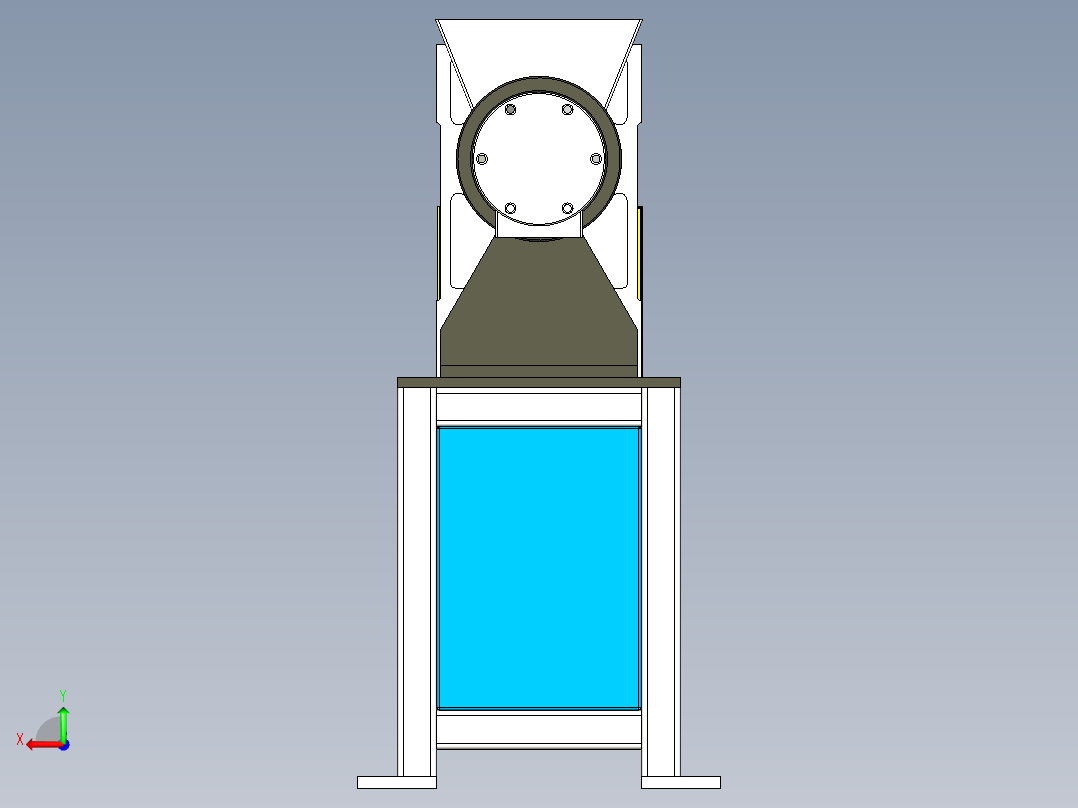 挤压式脱水机后视图