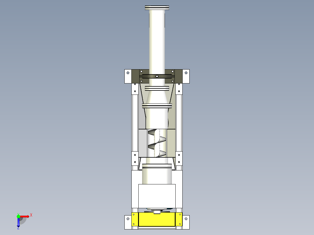 挤压式脱水机俯视图