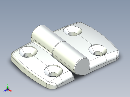 型材-KJN 30-40 DETACHABLE COMBI HINGE RIGHT 095K3040R00正等轴测缩略图