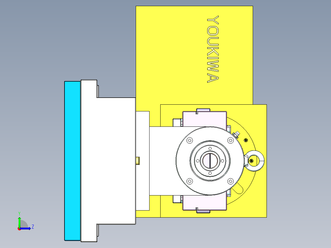 ZX550-笔记本CNC工装夹具三维模型CNC3-0516左视图