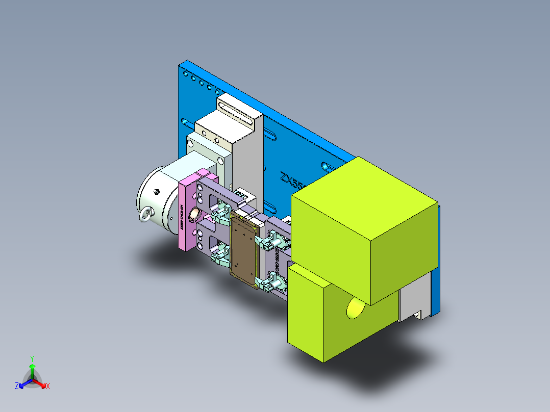 ZX550-笔记本CNC工装夹具三维模型CNC3-0516正等轴测图