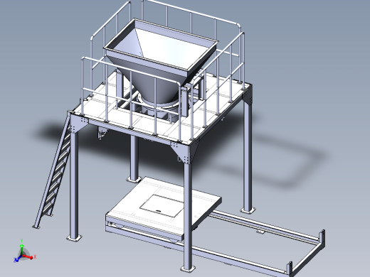 吨袋打包机（sw18可编辑+工程图）
