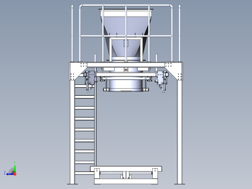 吨袋打包机（sw18可编辑+工程图）右视缩略图