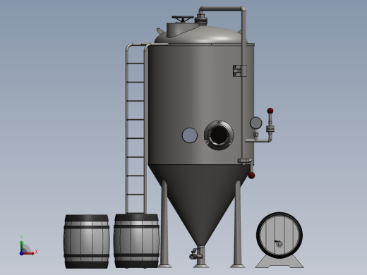 啤酒发酵罐前视缩略图
