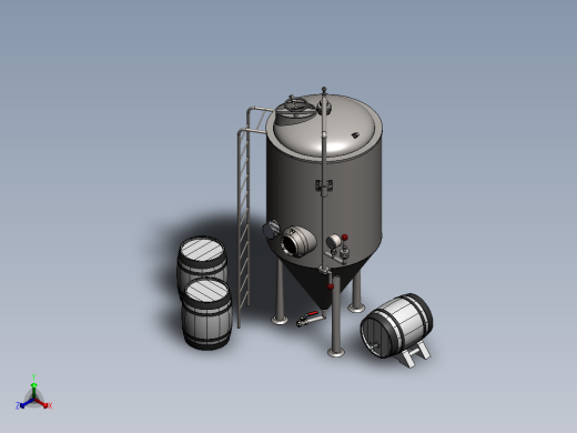 啤酒发酵罐正等轴测缩略图