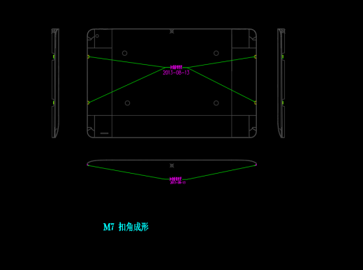 平板电脑扣角成型模具设计图缩略图
