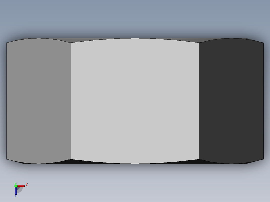 六角螺母C级M42俯视图