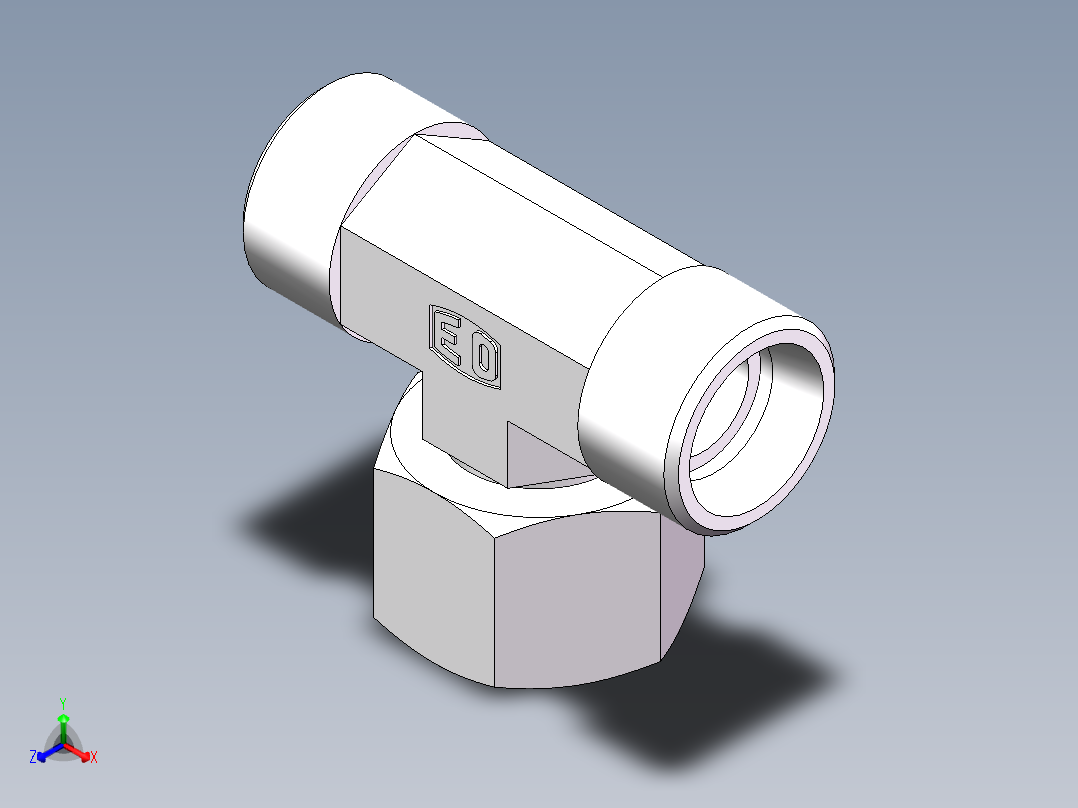 BC+BD 三通组合接头、BC-22正等轴测图