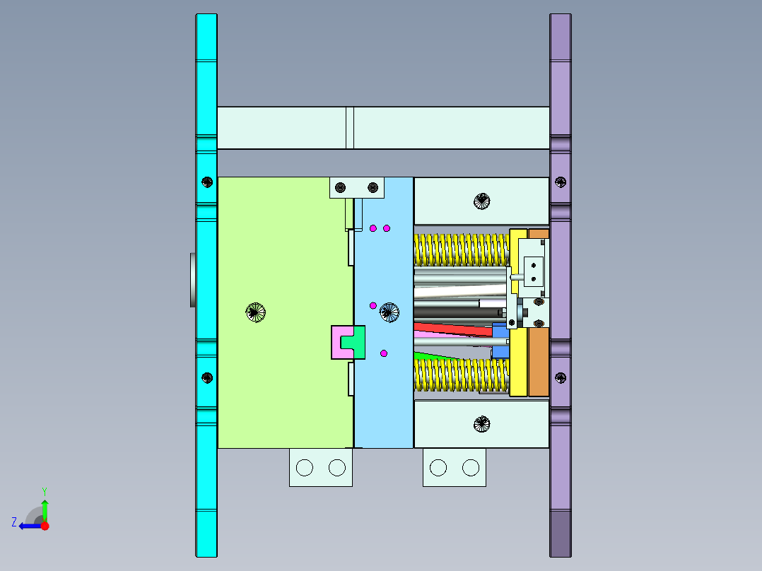 家用电动车仪表台塑胶模具右视图