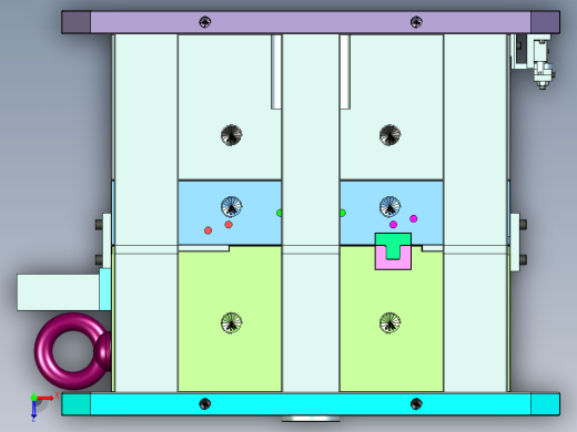 家用电动车仪表台塑胶模具俯视缩略图