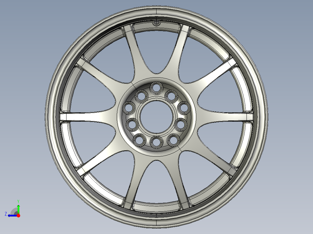 轮毂、轮胎(104)右视图