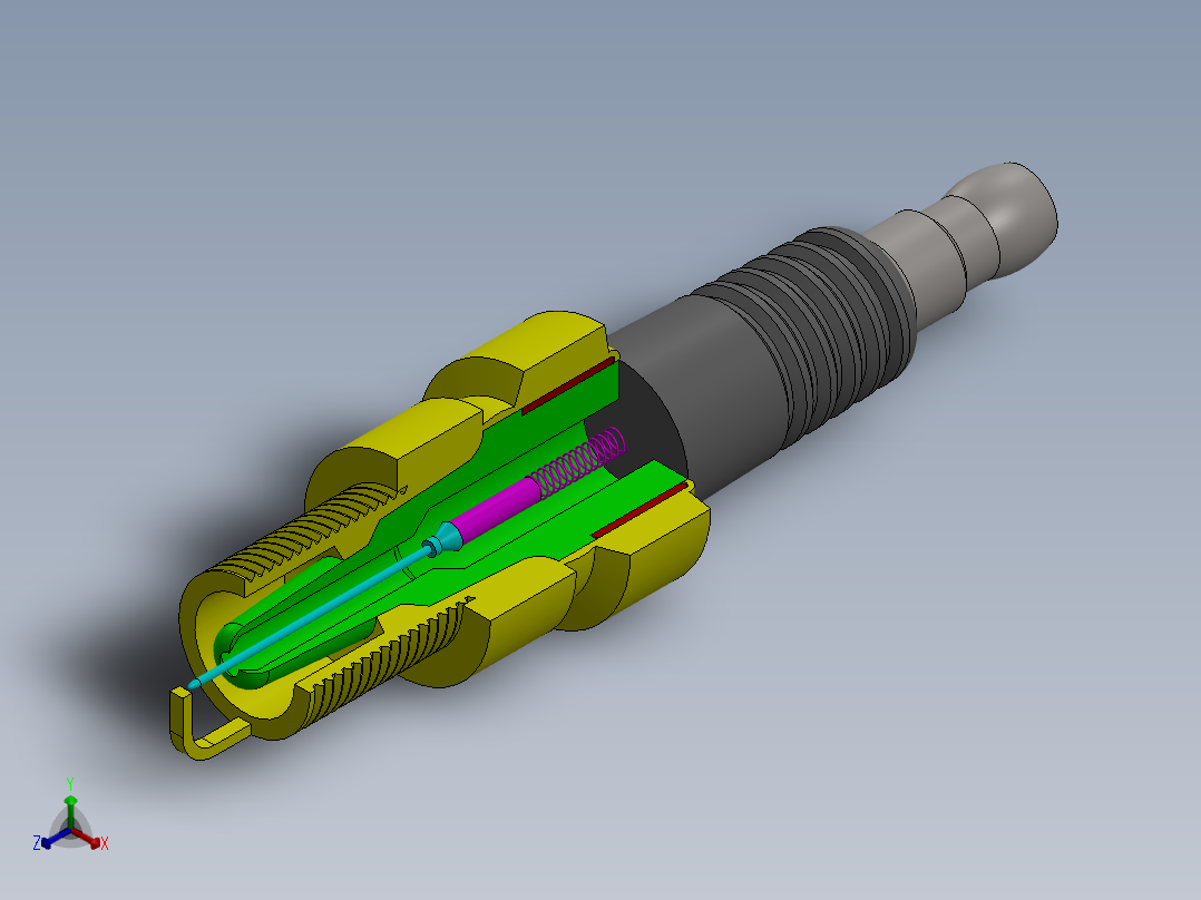 火花塞正等轴测图