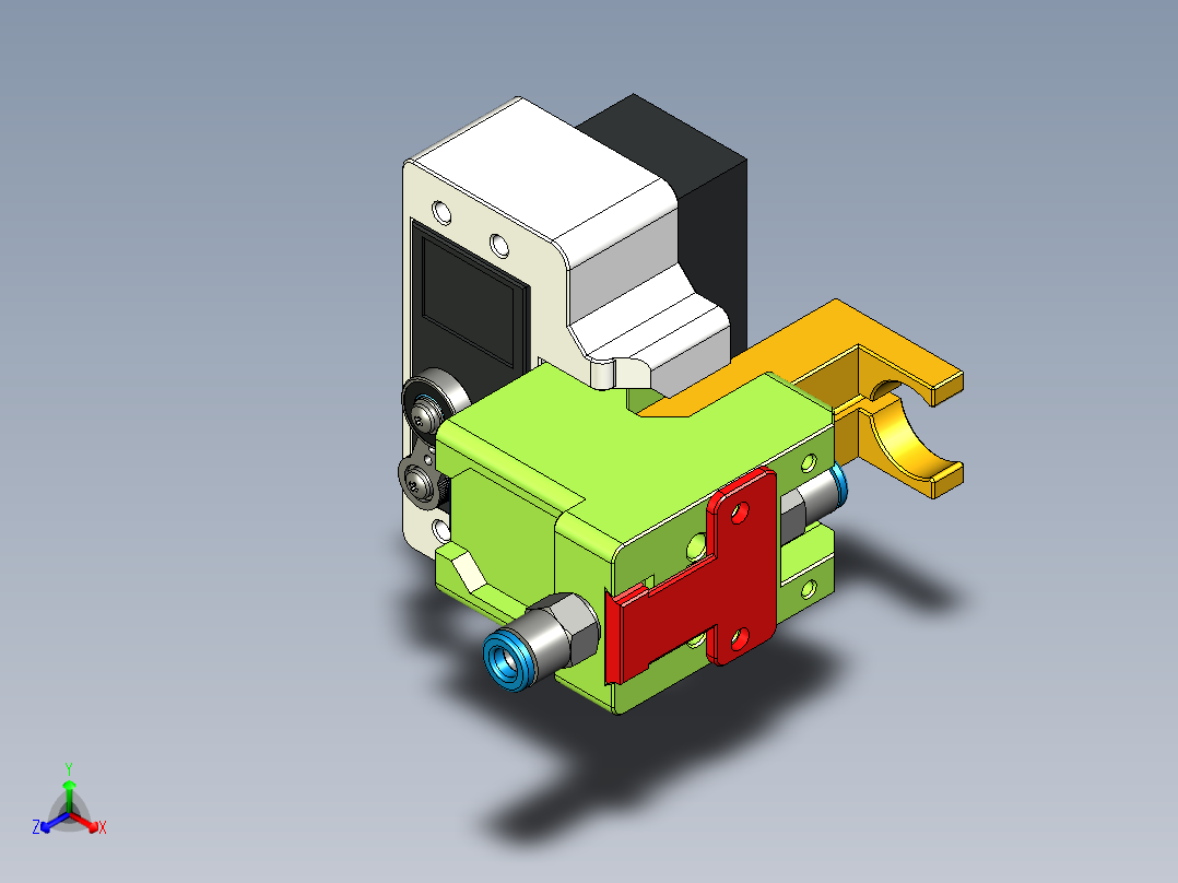 B3003839-3D打印机灯丝切割器正等轴测图