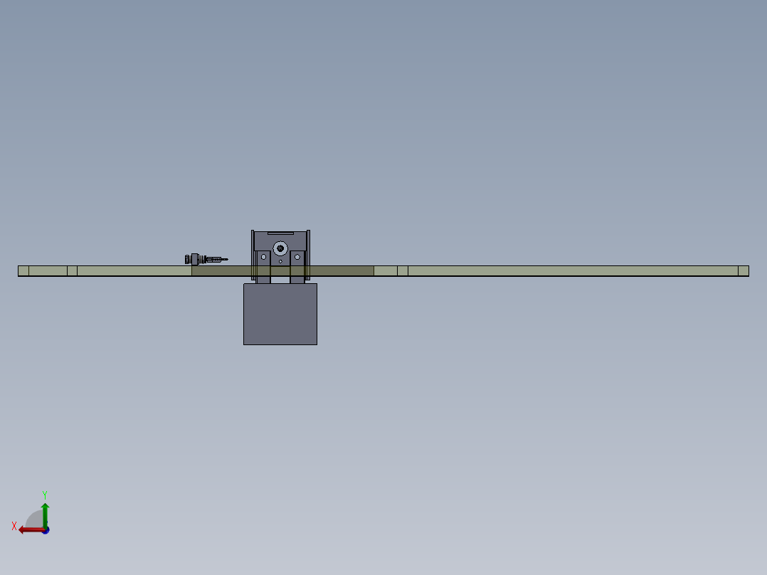 链条张紧系统后视图