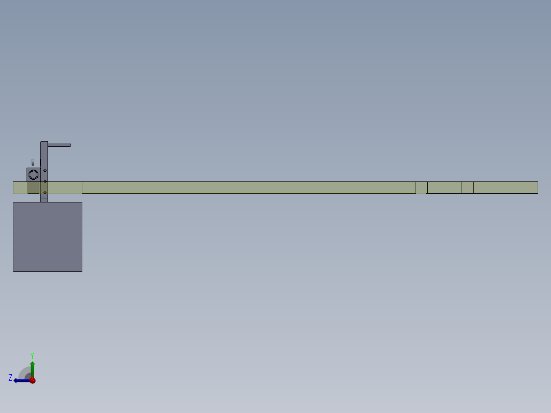 链条张紧系统右视图