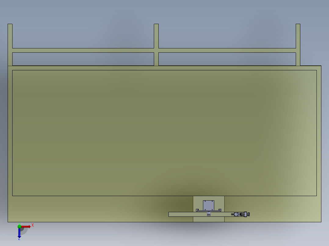链条张紧系统俯视图