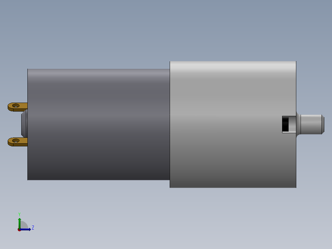 JQB2438226有刷直流电机气泵模型左视图