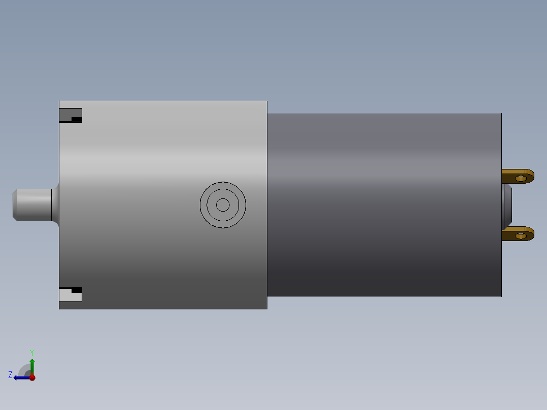 JQB2438226有刷直流电机气泵模型右视图