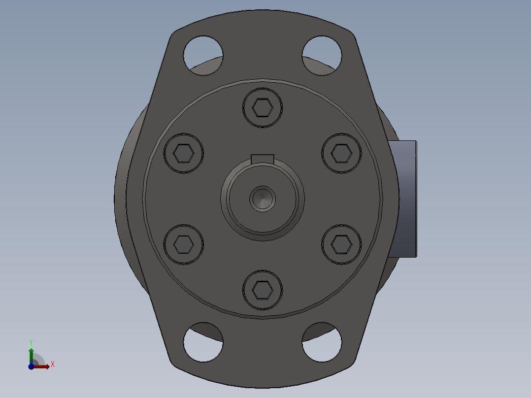摆线液压马达前视图