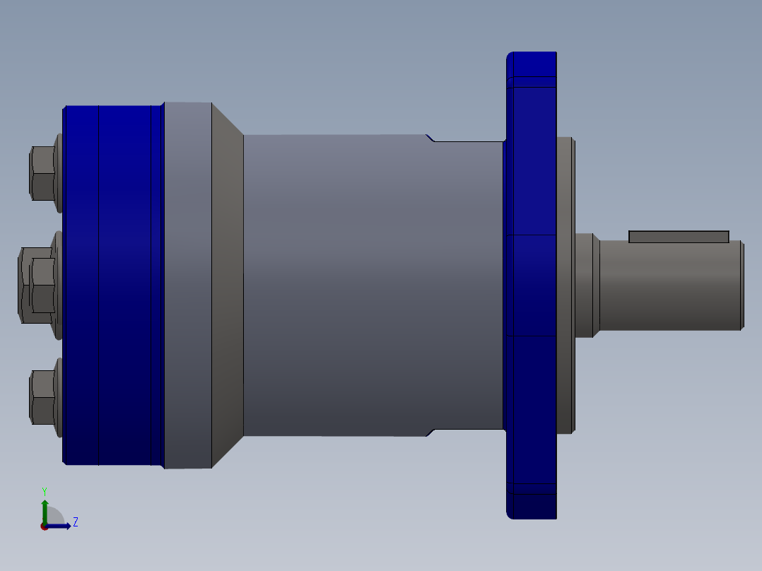摆线液压马达左视图