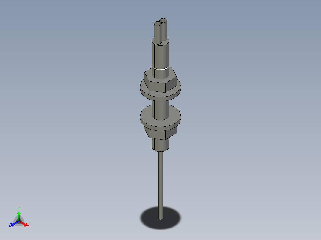 光纤传感器光纤模组 FU-35FA正等轴测图