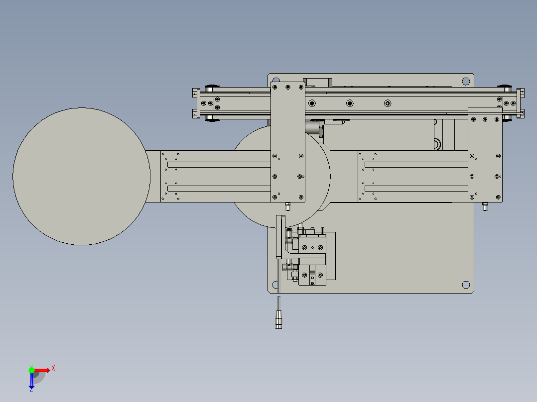 旋转部分俯视图