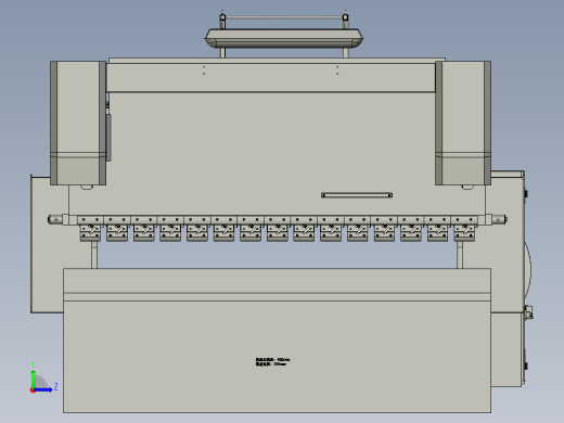电液同步数控折弯机左视缩略图