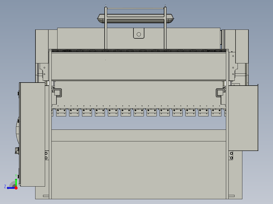 电液同步数控折弯机右视图