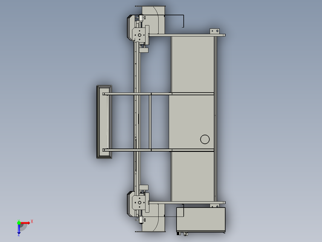 电液同步数控折弯机俯视图