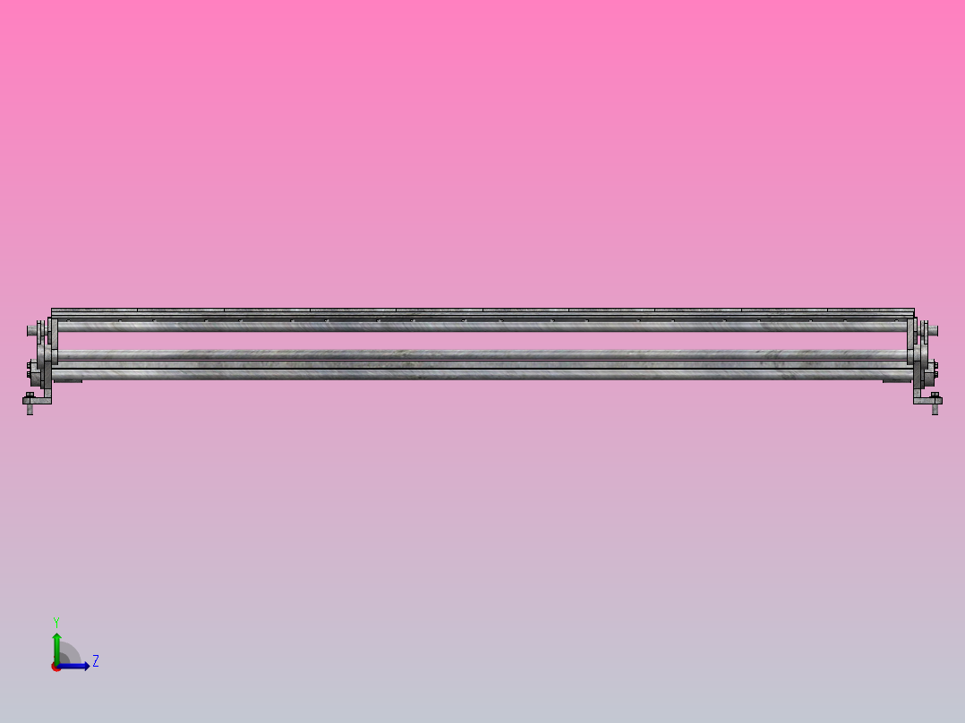 金属板折弯机组件左视图