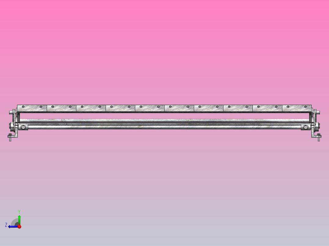 金属板折弯机组件右视图